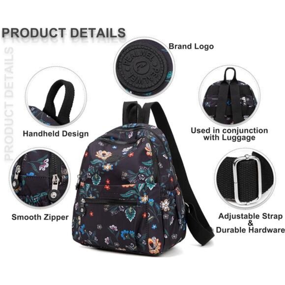 Mini Backpack Purse for Women,Small Nylon backpacks for Ladies Backpacks Women main image 7